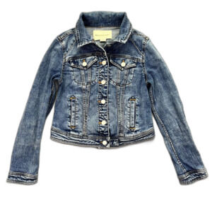 Anthropologie Pilcro and‎ the Letterpress Denim Trucker Jacket Sz XSP